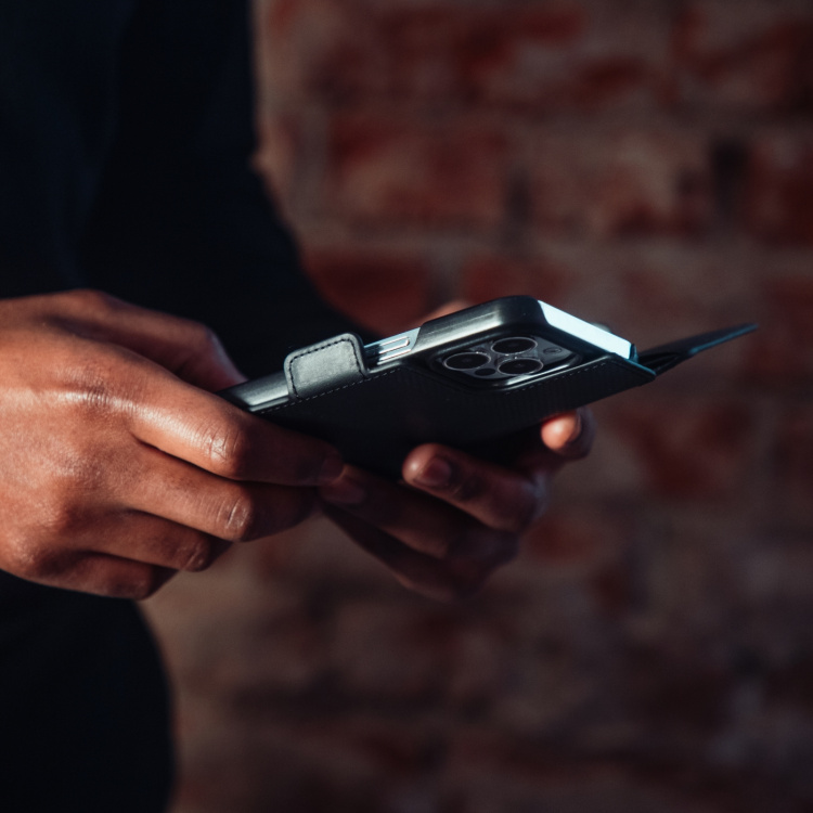 Krusell Leather Phone Wallet iPhone 13 Black Krusell Leather Phone Wallet iPhone 13 Black