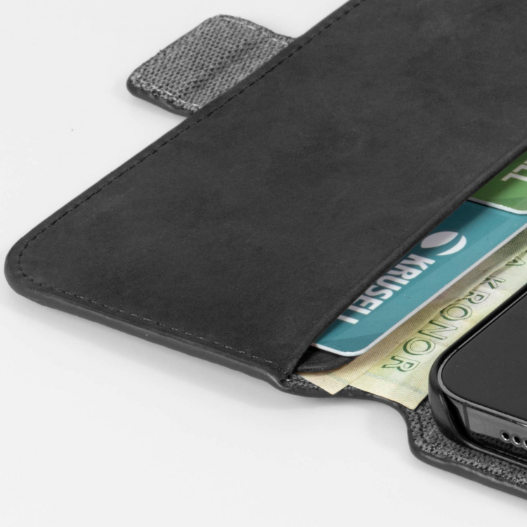 Krusell Leather Phone Wallet iPhone 13 Pro Max Black Krusell Leather Phone Wallet iPhone 13 Pro Max Black