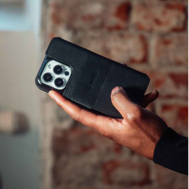 Krusell Leather Phone Wallet iPhone 13 Pro Max Black Krusell Leather Phone Wallet iPhone 13 Pro Max Black