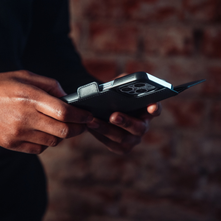 Krusell Leather Phone Wallet iPhone 13 Pro Max Black Krusell Leather Phone Wallet iPhone 13 Pro Max Black