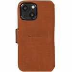 Krusell Leather Phone Wallet iPhone 13 Mini Cognac Krusell Leather Phone Wallet iPhone 13 Mini Cognac