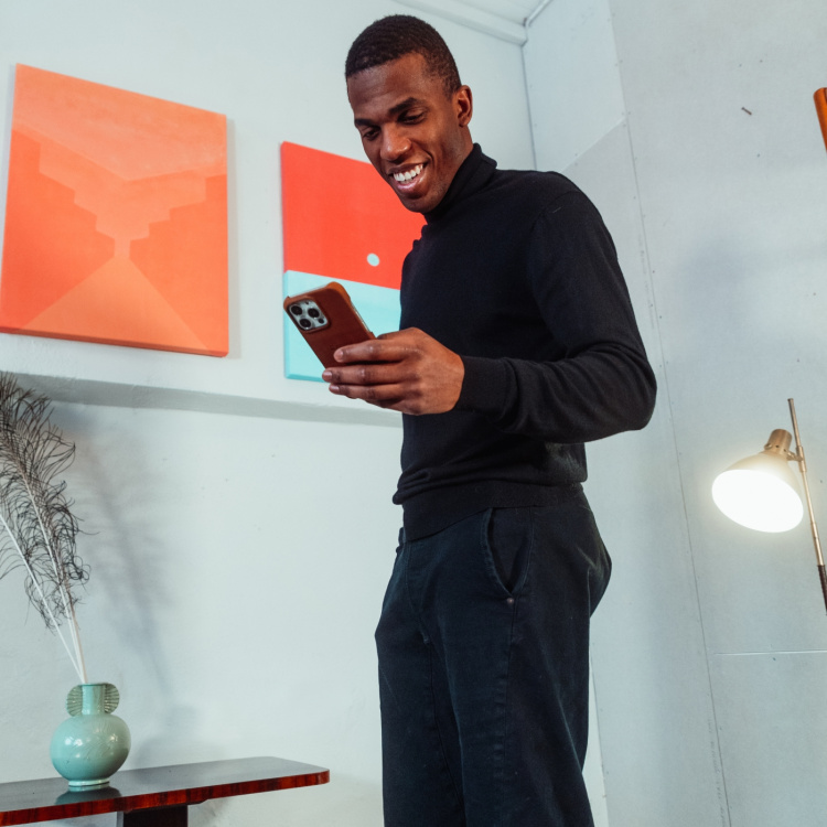 Krusell Leather Cover iPhone 13 Cognac Krusell Leather Cover iPhone 13 Cognac