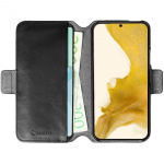 Krusell Leather Phone Wallet Galaxy S22 Black Krusell Leather Phone Wallet Galaxy S22 Black