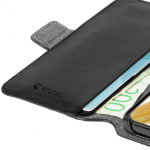 Krusell Leather Phone Wallet Galaxy S22 Black Krusell Leather Phone Wallet Galaxy S22 Black