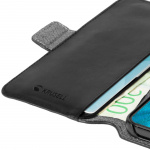 Krusell Leather Phone Wallet Galaxy S22+ Black Krusell Leather Phone Wallet Galaxy S22+ Black