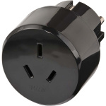 brennenstuhl Travel plug / travel adapter (travel socket adapter for: Euro socket and Australia, China plug) black