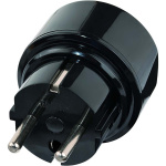 brennenstuhl Travel plug / travel adapter (travel socket adapter for: Euro socket and Australia, China plug) black