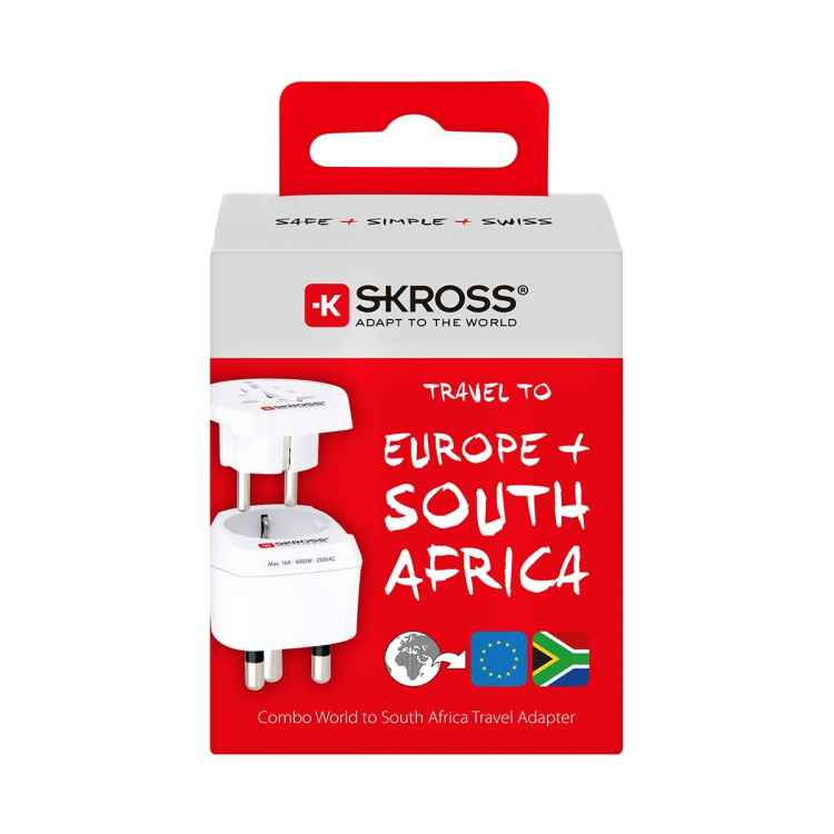 SKross | Travel Adapter | Combo - World-to-South Africa Earthed SKross | Travel Adapter | Combo - World-to-South Africa Earthed