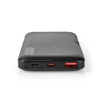 Nedis Powerbank | 10000 mAh | 1.5 / 2.0 / 3.0 A | Number of outputs: 2 | Output connection: 1x USB-A / 1x USB-C™ | Input connection: 1x Micro USB / 1x USB-C™ | PD2.0 18W | Lithium-Polymer Nedis Powerbank | 10000 mAh | 1.5 / 2.0 / 3.0 A | Number of outputs: 2 | Output connection: 1x USB-A / 1x USB-C™ | Input connection: 1x Micro USB / 1x USB-C™ | PD2.0 18W | Lithium-Polymer