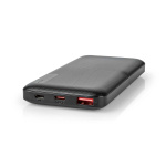 Nedis Powerbank | 10000 mAh | 1.5 / 2.0 / 3.0 A | Number of outputs: 2 | Output connection: 1x USB-A / 1x USB-C™ | Input connection: 1x Micro USB / 1x USB-C™ | PD2.0 18W | Lithium-Polymer Nedis Powerbank | 10000 mAh | 1.5 / 2.0 / 3.0 A | Number of outputs: 2 | Output connection: 1x USB-A / 1x USB-C™ | Input connection: 1x Micro USB / 1x USB-C™ | PD2.0 18W | Lithium-Polymer