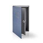 Nedis Vault | Book Safe | Key Lock | Indoor | Medium | Inner volume: 1.6 l | 2 Keys Included | Blue / Silver Nedis Vault | Book Safe | Key Lock | Indoor | Medium | Inner volume: 1.6 l | 2 Keys Included | Blue / Silver