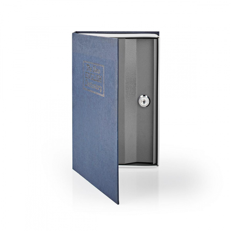 Nedis Vault | Book Safe | Key Lock | Indoor | Medium | Inner volume: 1.6 l | 2 Keys Included | Blue / Silver Nedis Vault | Book Safe | Key Lock | Indoor | Medium | Inner volume: 1.6 l | 2 Keys Included | Blue / Silver