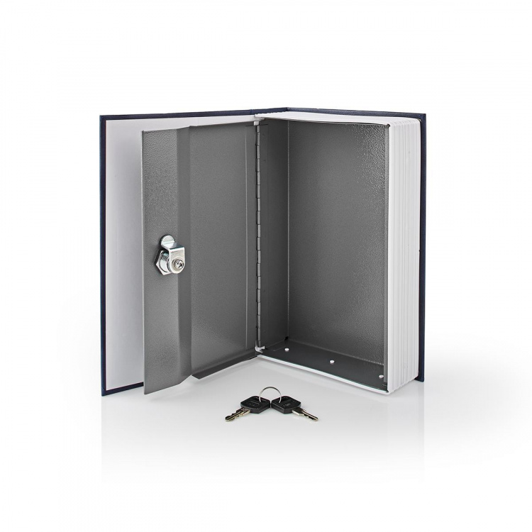 Nedis Vault | Book Safe | Key Lock | Indoor | Medium | Inner volume: 1.6 l | 2 Keys Included | Blue / Silver Nedis Vault | Book Safe | Key Lock | Indoor | Medium | Inner volume: 1.6 l | 2 Keys Included | Blue / Silver