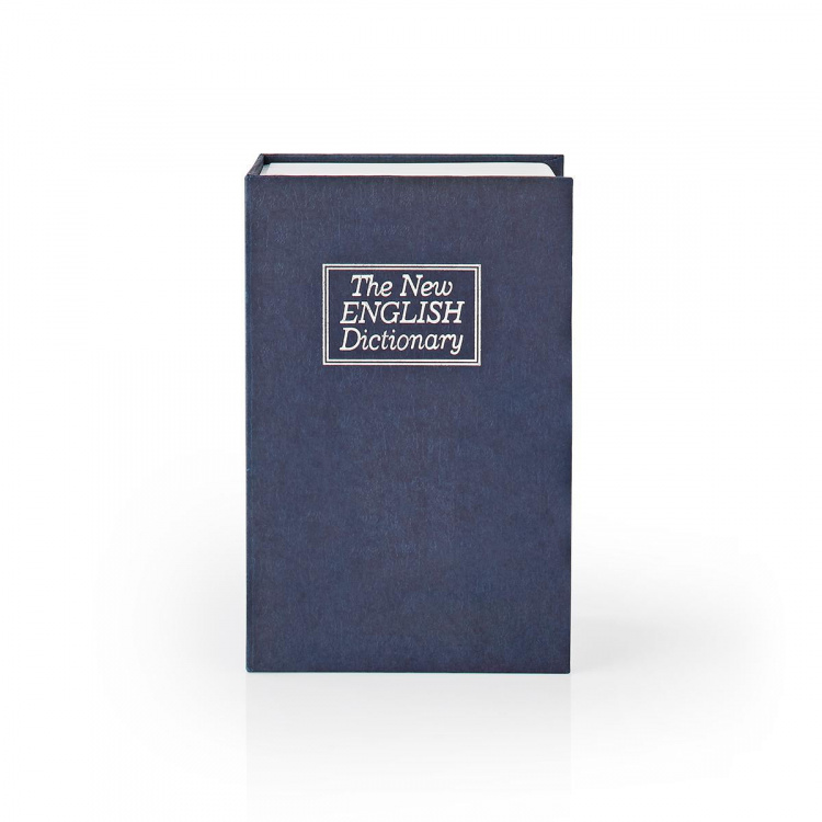 Nedis Vault | Book Safe | Key Lock | Indoor | Small | Inner volume: 0.86 l | 2 Keys Included | Blue / Silver