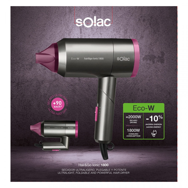 SOLAC Hair & Go Ionic 1800 Hair Dryer SOLAC Hair & Go Ionic 1800 Hair Dryer