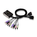2-Port USB DVI KVM Switch with Audio