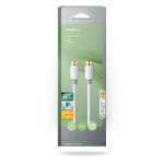 Nedis Satellite & Antenna Cable | F Male | F Male | Gold Plated | 90 dB | 75 Ohm | Single Shielded | 5.00 m | Round | PVC | White | Box
