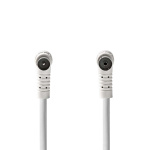 Nedis Coax Cable | IEC (Coax) Male | IEC (Coax) Female | Nickel Plated | 120 dB | 75 Ohm | Quad Shielded | 20.0 m | Round | PVC | White | Polybag
