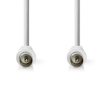 Nedis Coax Cable | IEC (Coax) Male | IEC (Coax) Male | Nickel Plated | 90 dB | 75 Ohm | Double Shielded | 10.0 m | Round | PVC | White | Envelope