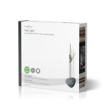 Nedis Coax Cable On Reel | RG59 | 75 Ohm | Double Shielded | ECA | 25.0 m | Coax | PVC | White | Gift Box