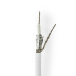 Nedis Coax Cable On Reel | RG58C/U | 50 Ohm | Double Shielded | ECA | 50.0 m | Coax | PVC | White | Gift Box