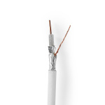 Nedis Coax Cable On Reel | 4G / LTE secure | 75 Ohm | Triple Shielded | ECA | 25.0 m | Coax | PVC | White | Gift Box