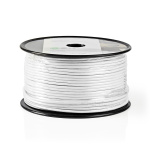 Nedis Coax Cable On Reel | Mini Coax | 75 Ohm | Single Shielded | ECA | 100.0 m | Coax | PVC | White | Reel