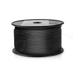 Nedis Coax Cable On Reel | RG174 | 50 Ohm | Single Shielded | ECA | 100.0 m | Coax | PVC | Black | Reel