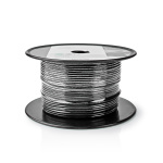 Nedis Coax Cable On Reel | RG174 | 50 Ohm | Single Shielded | ECA | 100.0 m | Coax | PVC | Black | Reel