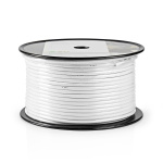 Nedis Coax Cable On Reel | Coax 12 | 75 Ohm | Double Shielded | ECA | 100.0 m | Coax | PVC | White | Reel