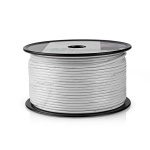 Nedis Coax Cable On Reel | RG58C/U | 50 Ohm | Double Shielded | ECA | 100.0 m | Coax | PVC | White | Reel