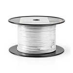Nedis Coax Cable On Reel | RG58C/U | 50 Ohm | Double Shielded | ECA | 100.0 m | Coax | PVC | White | Reel