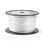 Nedis Coax Cable On Reel | RG59U | 75 Ohm | Double Shielded | ECA | 100.0 m | Coax | PVC | White | Reel