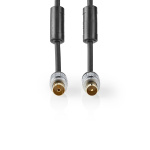 Nedis Coax Cable | IEC (Coax) Male | IEC (Coax) Female | Gold Plated | 75 Ohm | Double Shielded | 10.0 m | Round | PVC | Anthracite | Clamshell Nedis Coax Cable | IEC (Coax) Male | IEC (Coax) Female | Gold Plated | 75 Ohm | Double Shielded | 10.0 m | Round | PVC | Anthracite | Clamshell