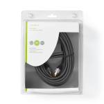 Nedis Coax Cable | IEC (Coax) Male | IEC (Coax) Female | Gold Plated | 75 Ohm | Double Shielded | 10.0 m | Round | PVC | Anthracite | Clamshell Nedis Coax Cable | IEC (Coax) Male | IEC (Coax) Female | Gold Plated | 75 Ohm | Double Shielded | 10.0 m | Round | PVC | Anthracite | Clamshell
