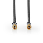Nedis Satellite & Antenna Cable | F Male | F Male | Gold Plated | 75 Ohm | Quad Shielded | 5.00 m | Round | Cotton | Grey / Gun Metal Grey | Cover Window Box Nedis Satellite & Antenna Cable | F Male | F Male | Gold Plated | 75 Ohm | Quad Shielded | 5.00 m | Round | Cotton | Grey / Gun Metal Grey | Cover Window Box