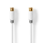 Nedis F Quick - F Quick Cables | F Male Quick | F Male Quick | Gold Plated | 75 Ohm | Double Shielded | 10.0 m | Round | PVC | White | Window Box