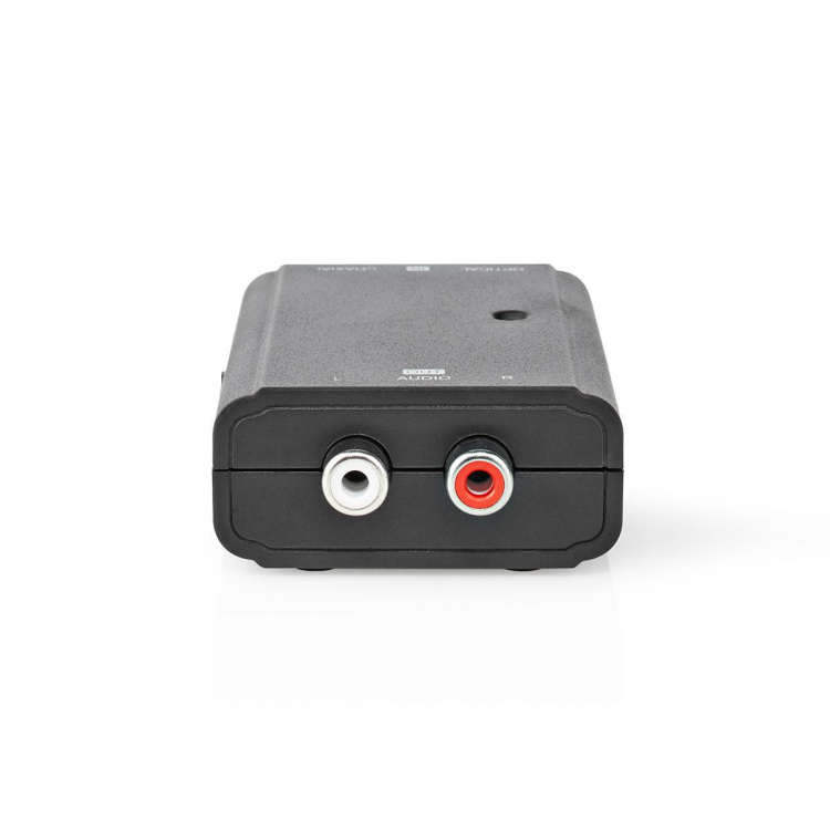 Nedis Digital Audio Converter | 2-way | Audio / video / data connections input: 1x S/PDIF (RCA) Female / 1x Toslink Female | Audio / video / data connections output: 2x RCA Male | Manual | Black