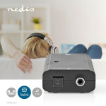 Nedis Digital Audio Converter | 2-way | Audio / video / data connections input: 1x S/PDIF (RCA) Female / 1x Toslink Female | Audio / video / data connections output: 2x RCA Male | Manual | Black
