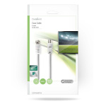 Nedis Satellite & Antenna Cable | F Male | IEC (Coax) Male | Nickel Plated | 30 dB | 75 Ohm | Double Shielded | 5.00 m | Round | PVC | White | Envelope Nedis Satellite & Antenna Cable | F Male | IEC (Coax) Male | Nickel Plated | 30 dB | 75 Ohm | Double Shielded | 5.00 m | Round | PVC | White | Envelope