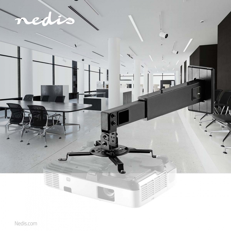 Nedis Projector Mount | Full Motion | 15 kg | Rotatable | Tiltable | Steel | Black