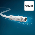Hama Antenna Cable SAT 90dB F-F White 1.5m Hama Antenna Cable SAT 90dB F-F White 1.5m