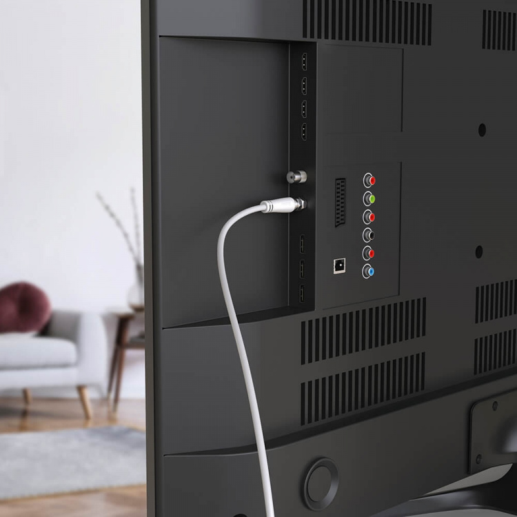 Hama Antenna Cable SAT 90dB F-F White 1.5m Hama Antenna Cable SAT 90dB F-F White 1.5m