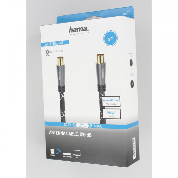 Hama Antenna Cable 120dB Black/Grey 3.0m