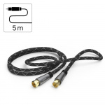 Hama Antenna Cable SAT 120dB F-F Black/Grey 5.0m