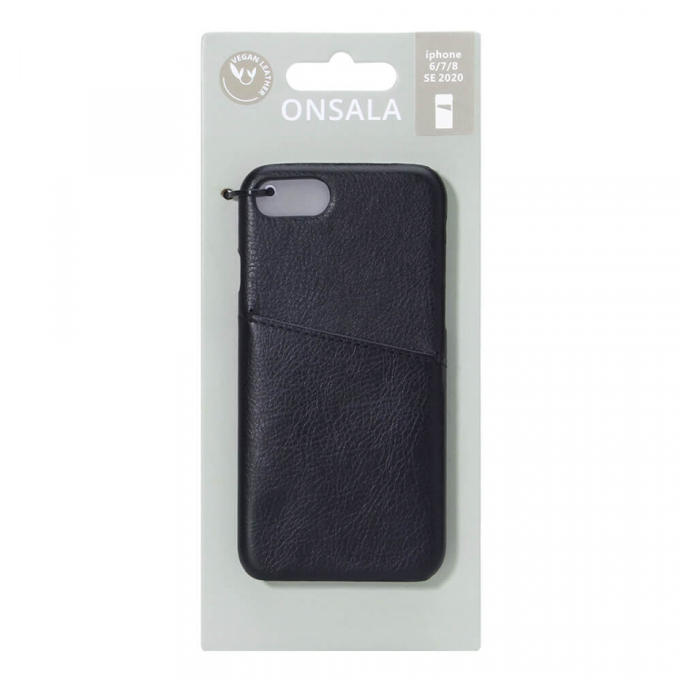 Onsala Mobilecover Black iPhone 6/7/8/SE Creditcard Pocket Onsala Mobilecover Black iPhone 6/7/8/SE Creditcard Pocket