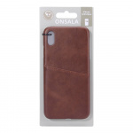 Onsala Mobilecover Brown iPhone X/XS Max Creditcard Pocket Onsala Mobilecover Brown iPhone X/XS Max Creditcard Pocket