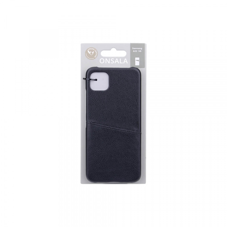 Onsala Mobile Cover Black with Cardpocket Samsung A22 5G