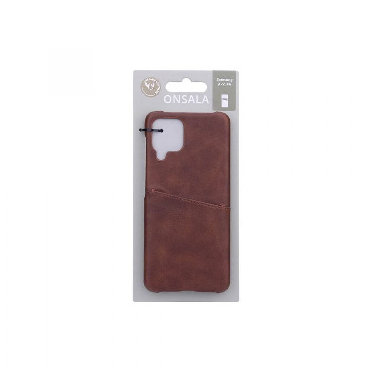 Onsala Mobile Cover Brown with Cardpocket Samsung A22 4G Onsala Mobile Cover Brown with Cardpocket Samsung A22 4G