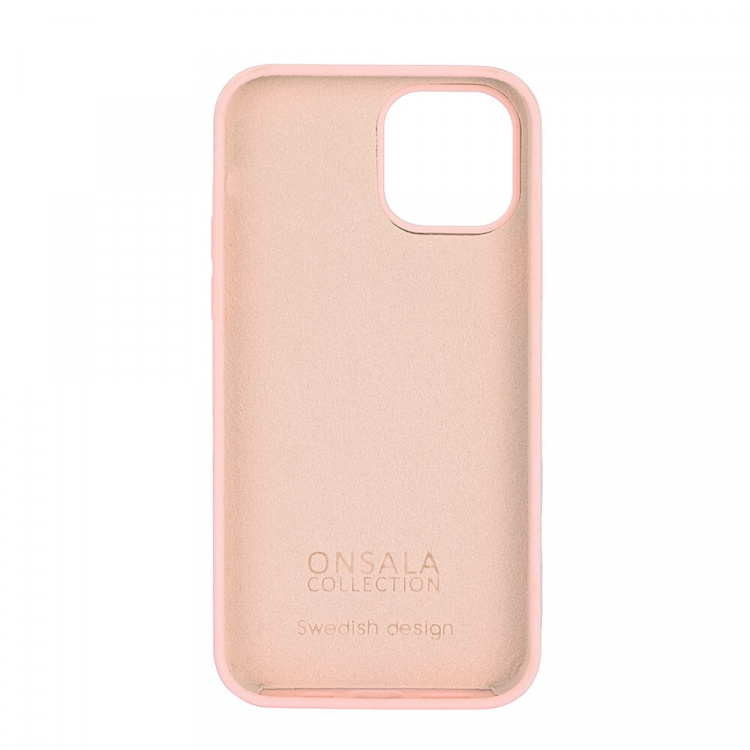 Onsala Phone Case Silicone Chalk Pink - iPhone 12 / 12 Pro